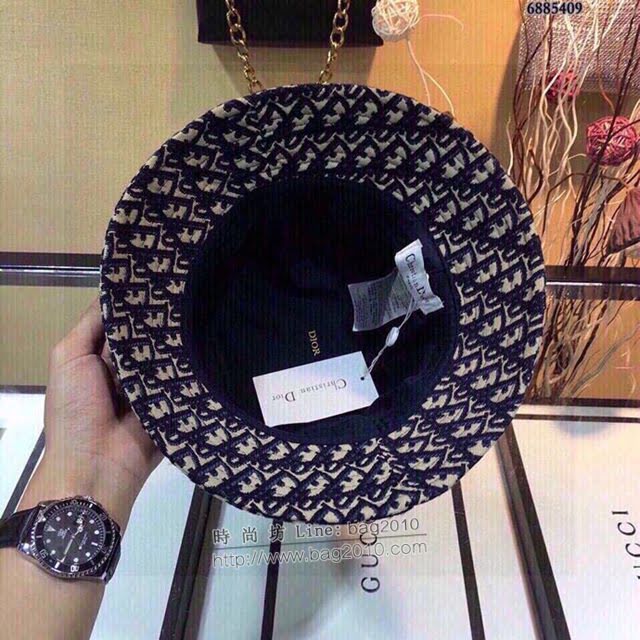 Dior新品女士帽子 迪奧動物新款織帶漁夫帽  mm1432